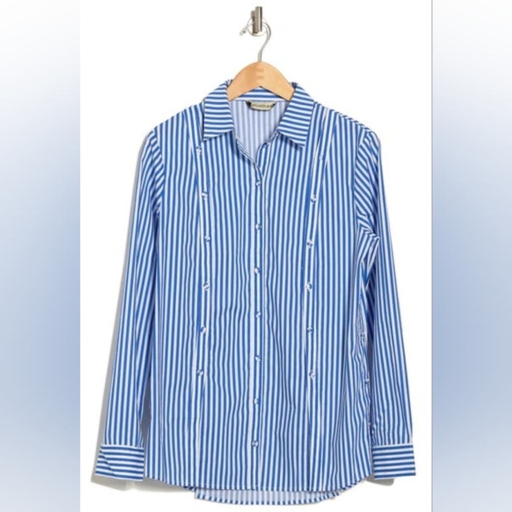 NICHOLAS Teagan Button Panel Button-Up Top/shirt